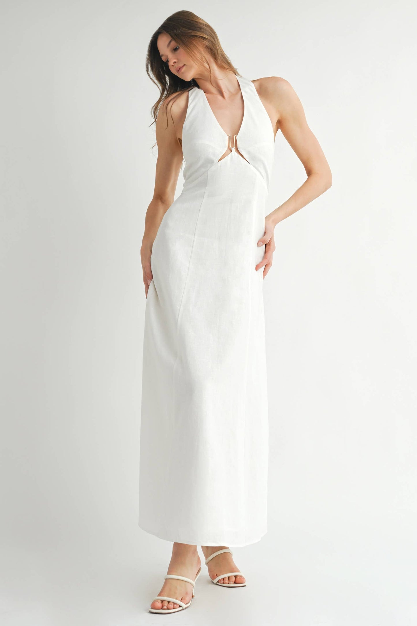 Black Linen Maxi Dress