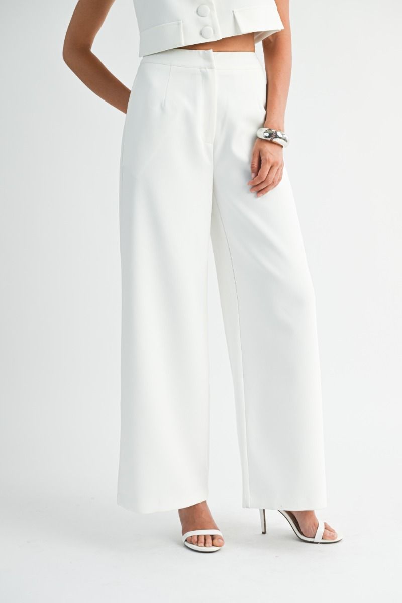 Power Chic: Wide-Leg Pants & Cropped Blazer Set