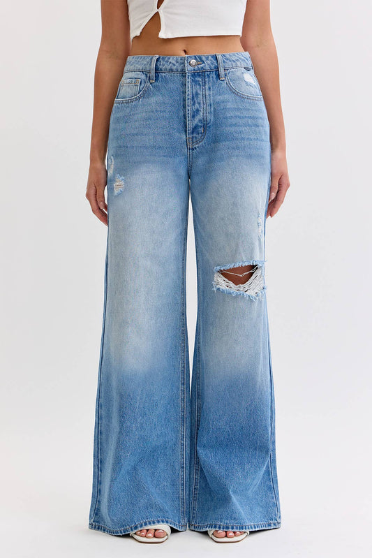 High Rise Wide Leg Cello Jeans.